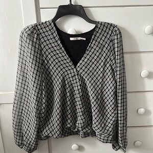 Black and White Blouse